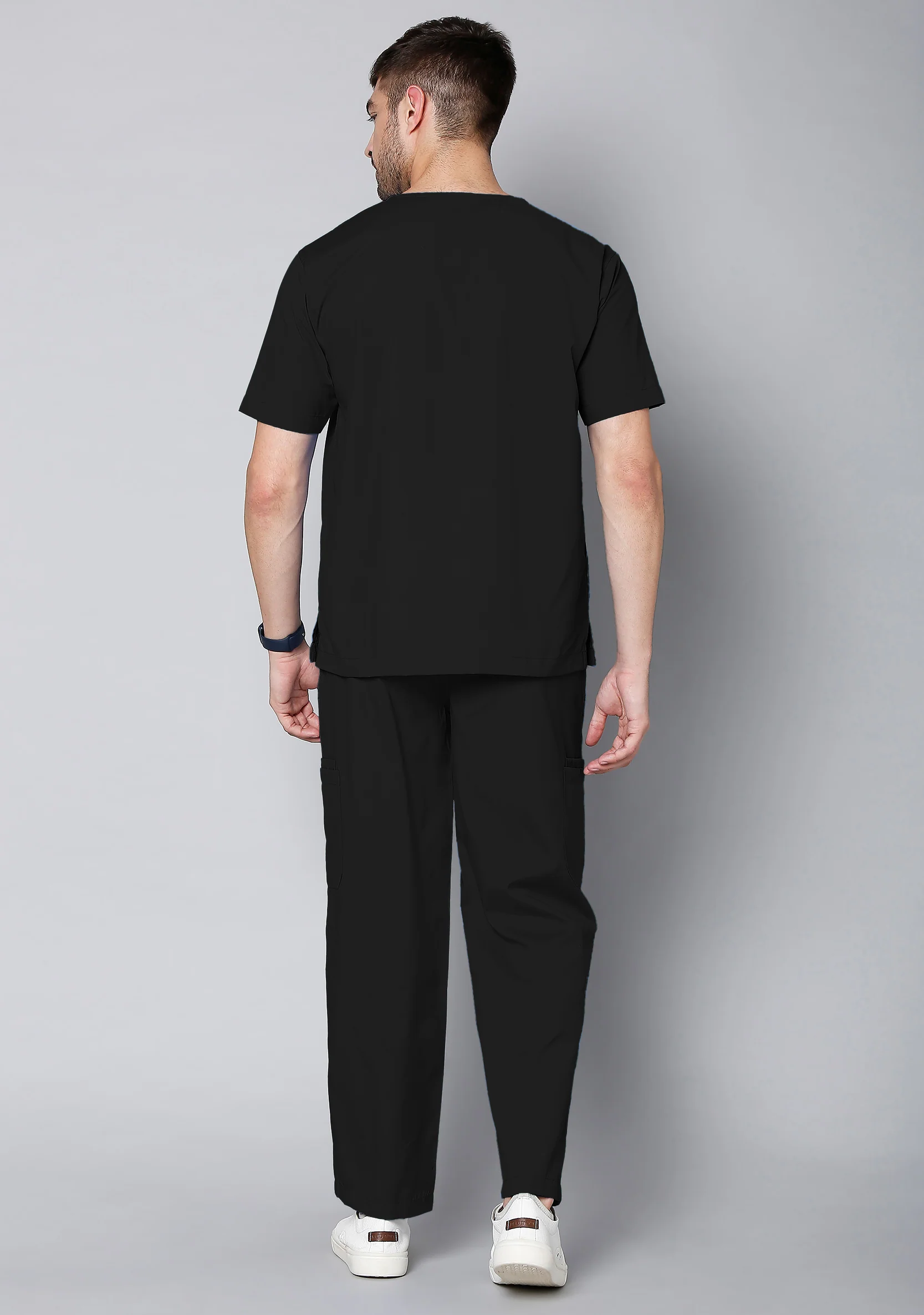 Classic Men's 10 Pocket (Black) Scrub - Image 5