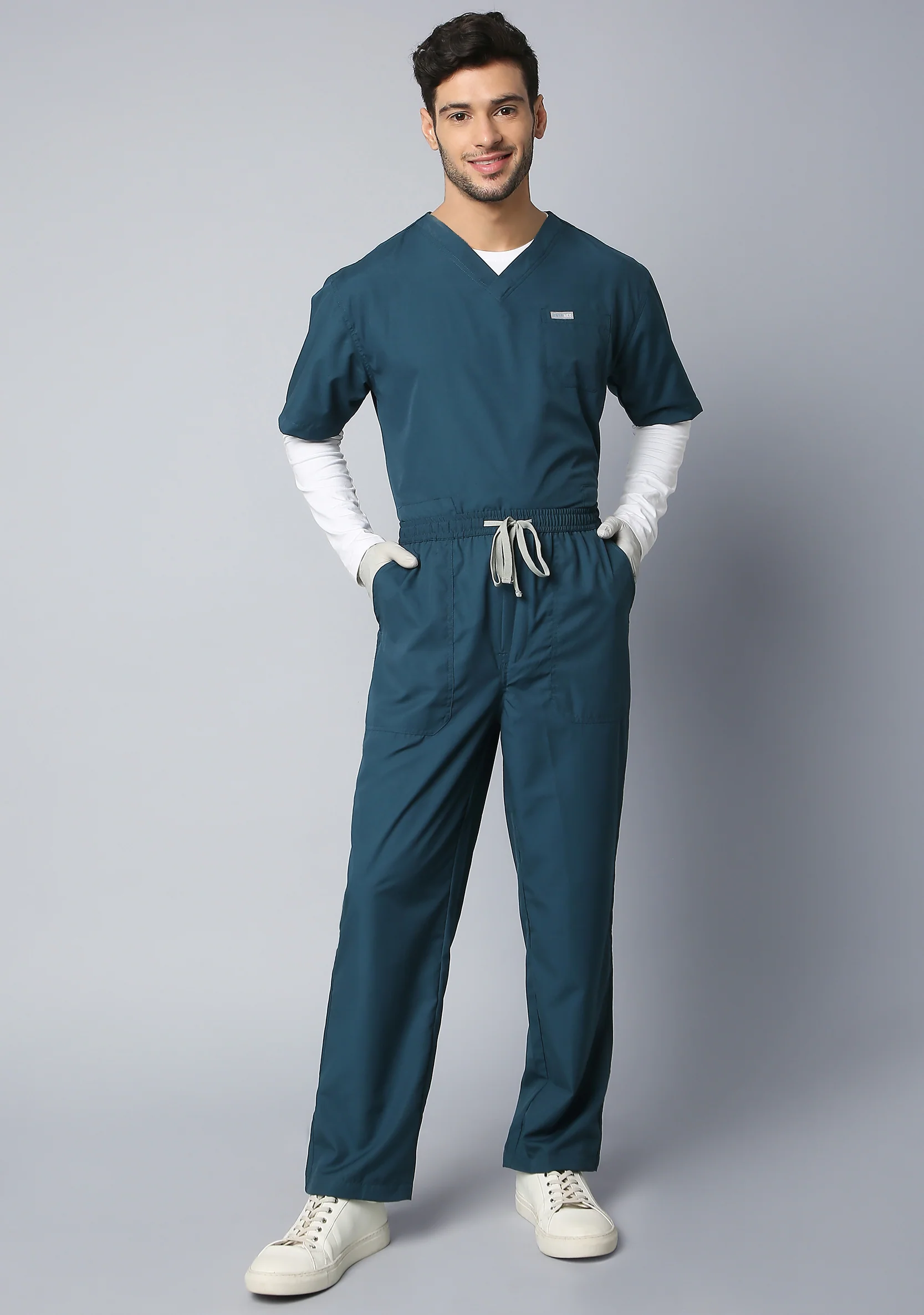 Classic Men's 2-Pocket (Forest Green) Scrub Bottom - Image 5