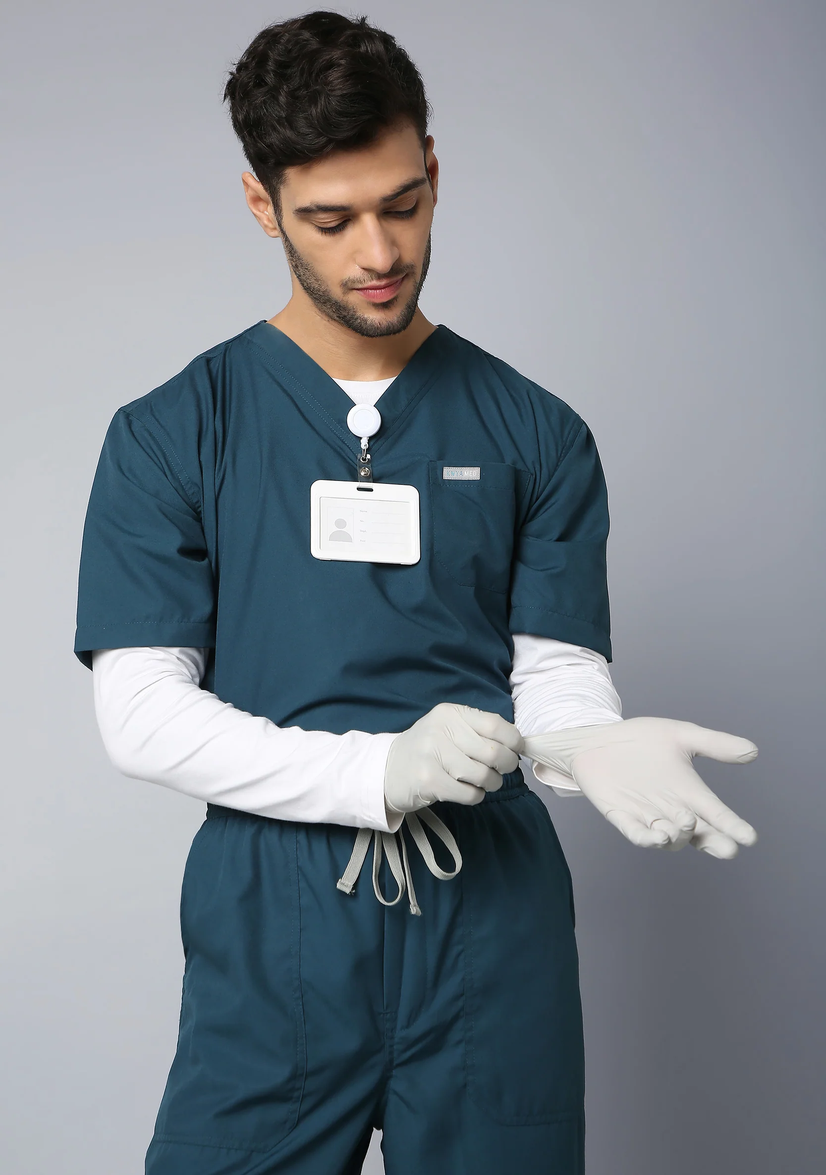 Classic Men's 2-Pocket (Forest Green) Scrub Bottom - Image 7