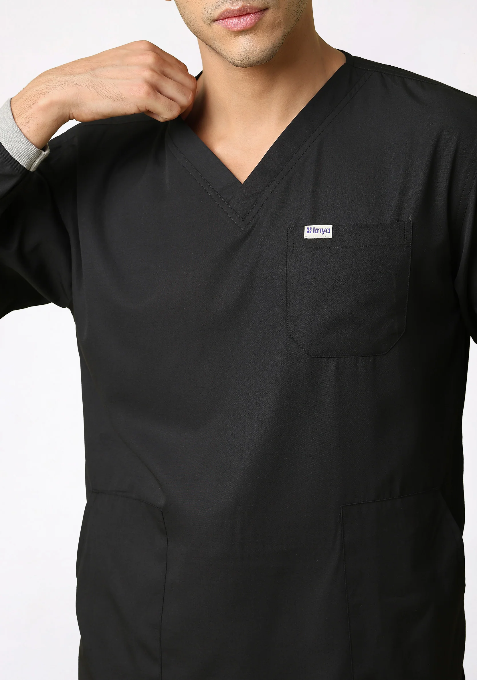 Classic Men's Longsleeves (Black) Scrub - Image 3