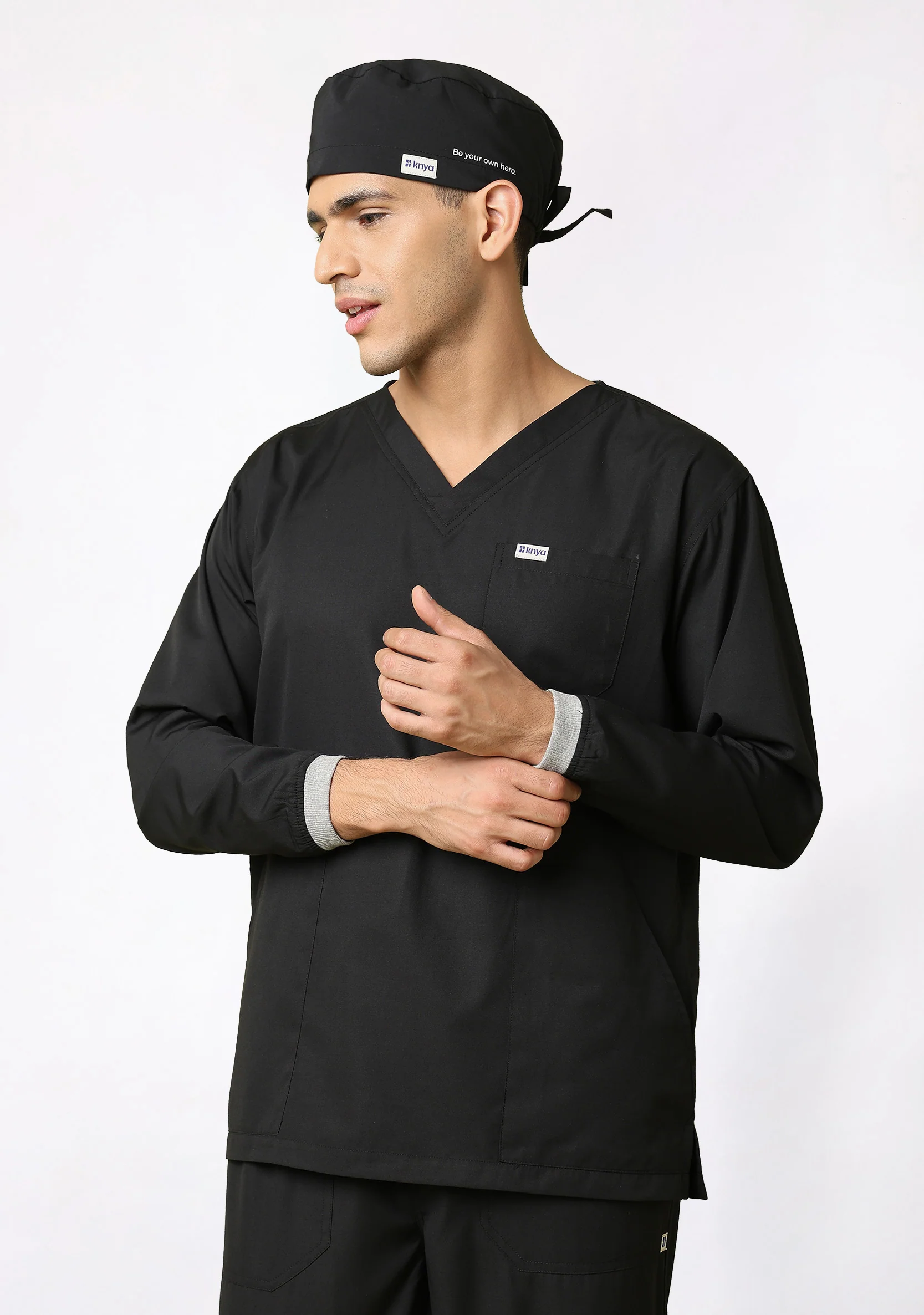 Classic Men's Longsleeves (Black) Scrub - Image 6