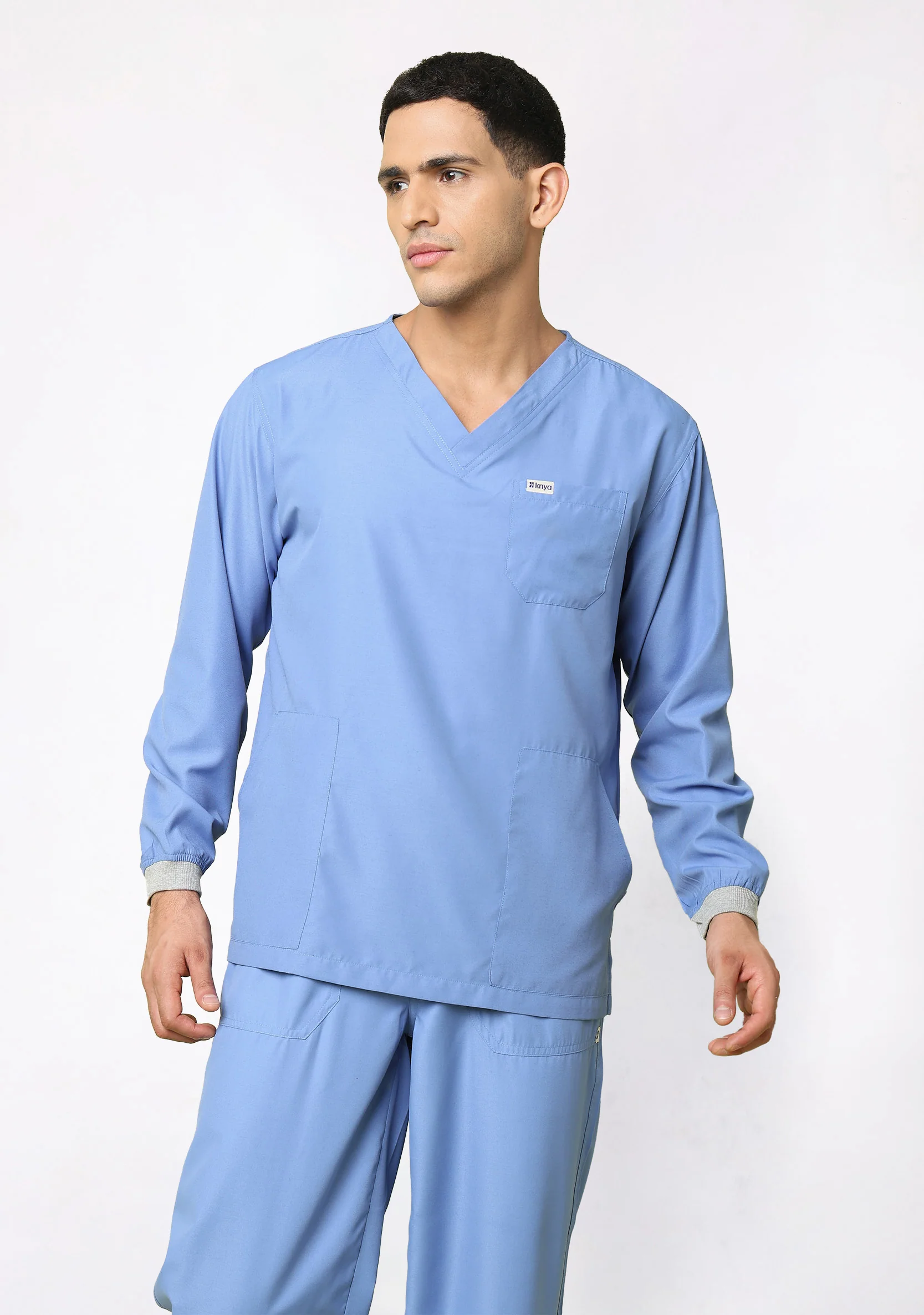 Classic Men's Longsleeves (Ceil Blue) Scrub - Image 6
