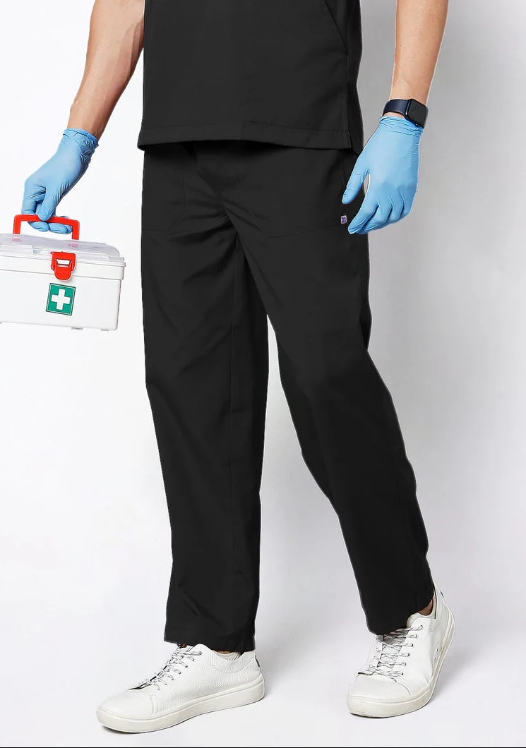 Classic Men's 2-Pocket (Black) Scrub Bottom