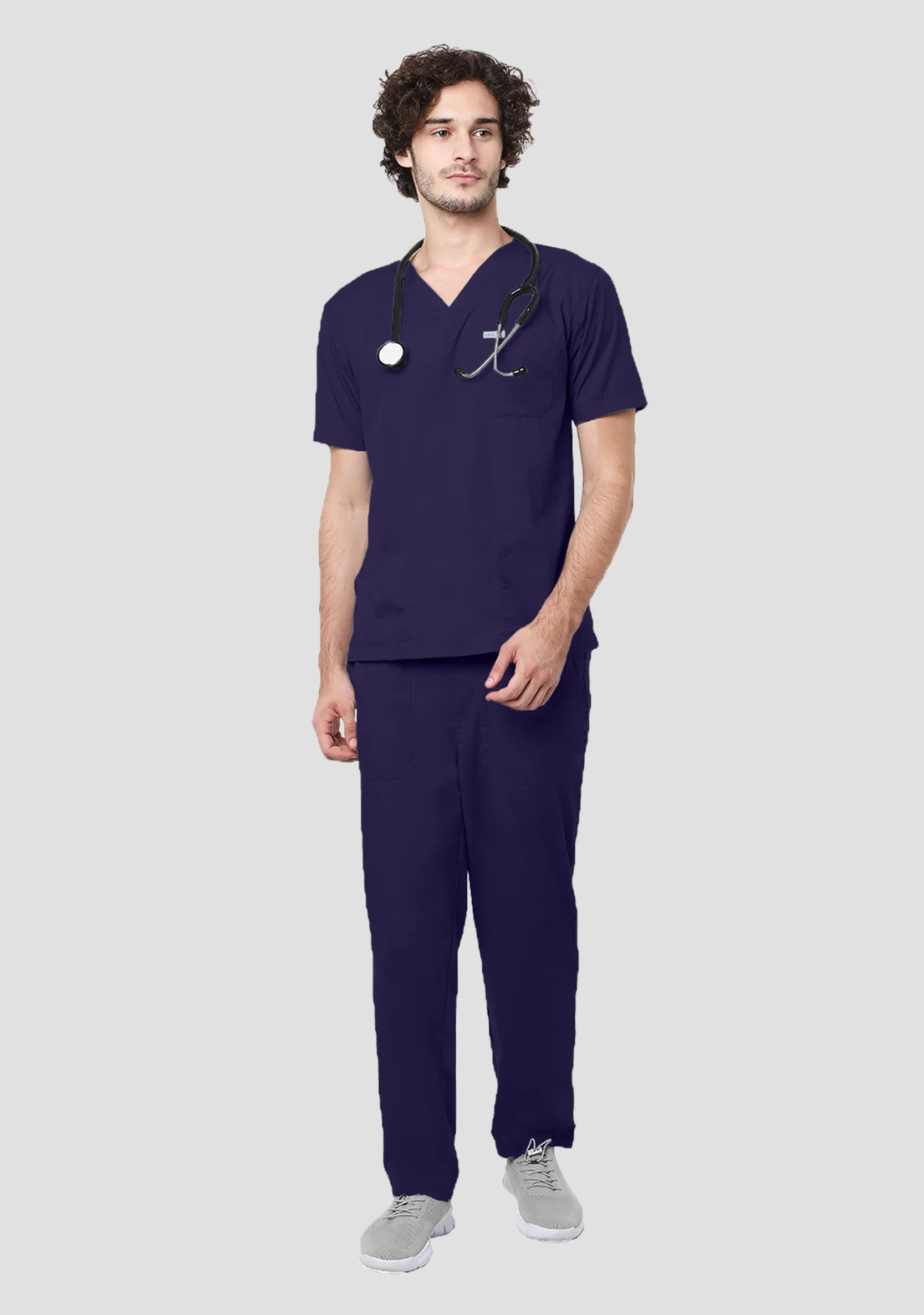 Classic Men's 2-Pocket (Navy Blue) Scrub Bottom - Image 5