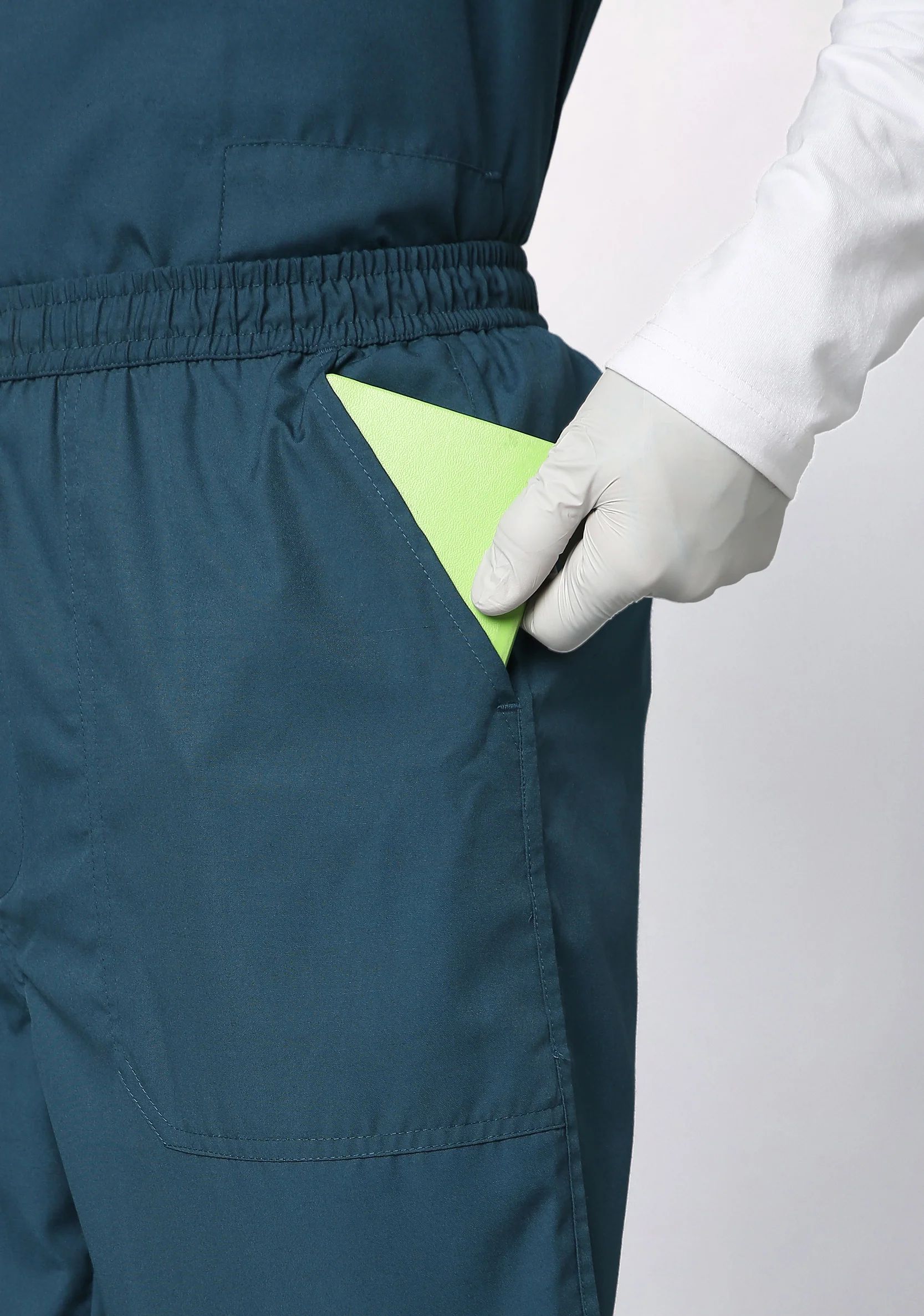 Classic Men's V-Neck (Forest Green) Plus Size Scrub - Image 3