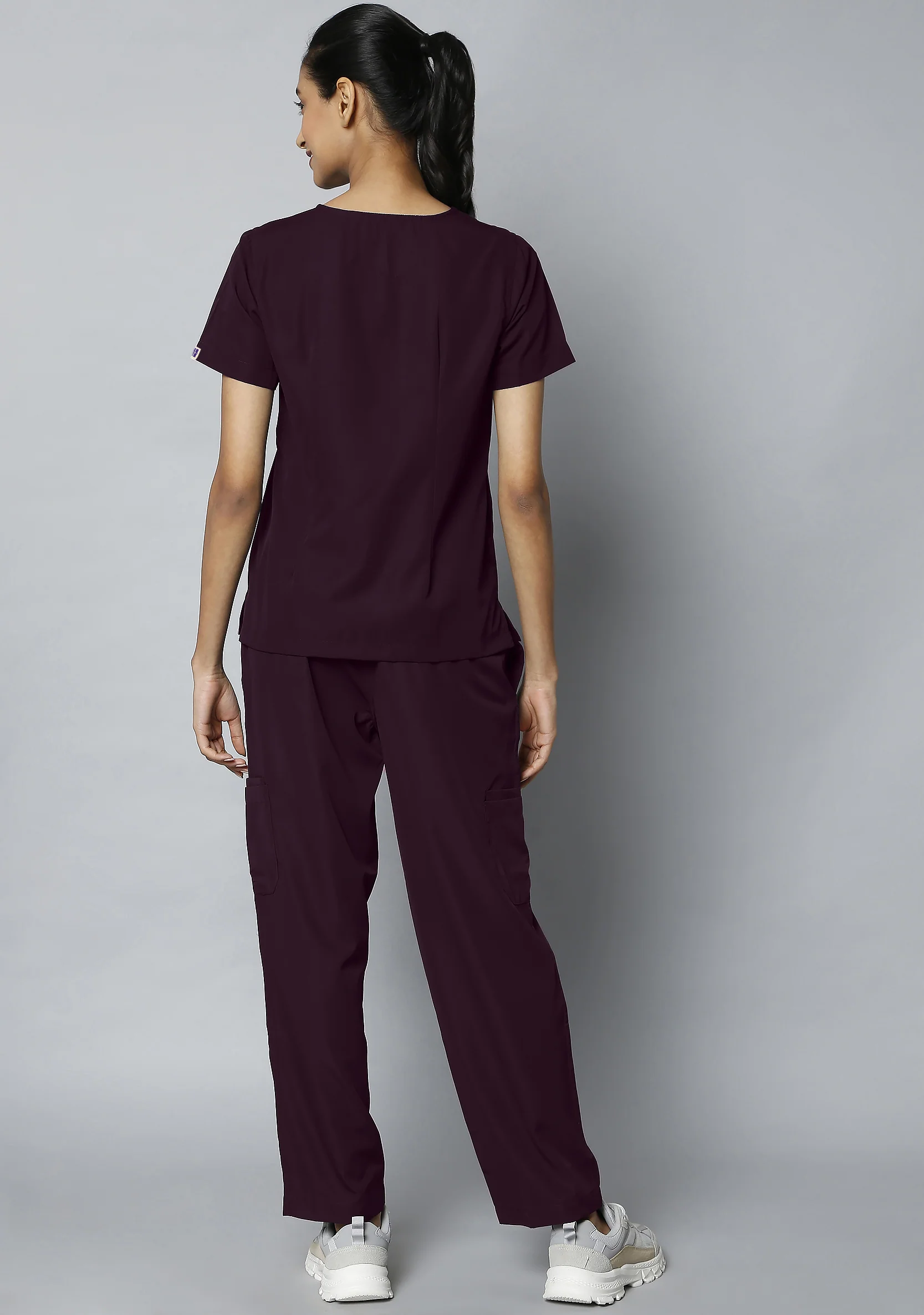 Classic Women's 10 Pocket (Wine) Scrub - Image 5