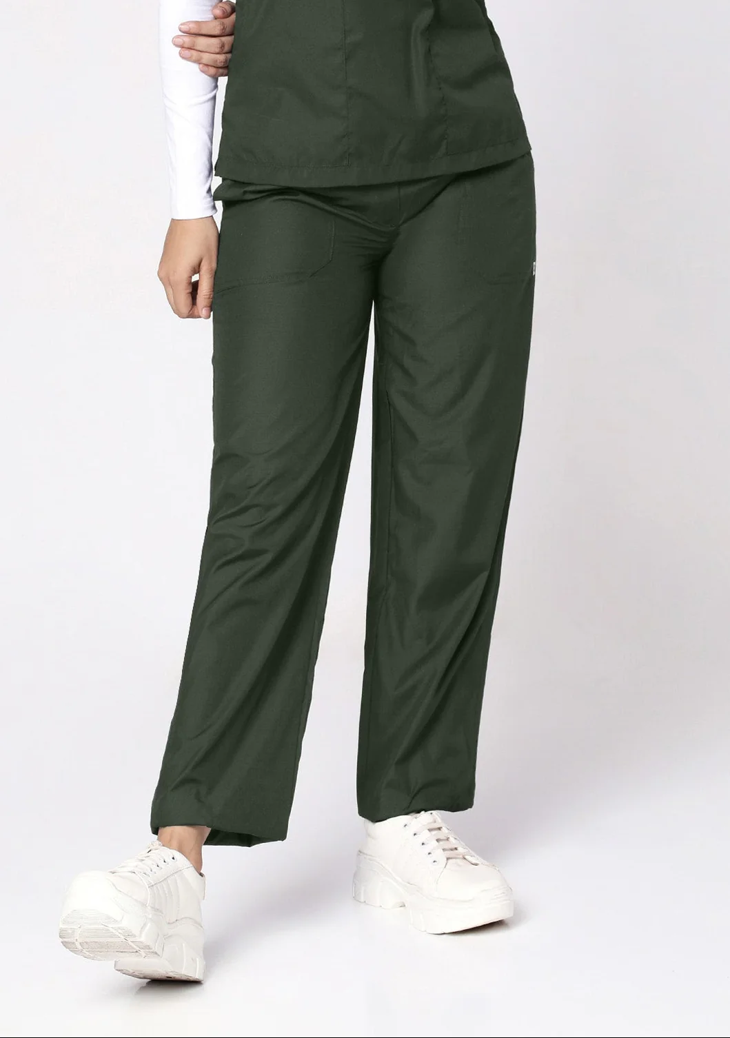 Classic Women's 2-Pocket (Military Green) Scrub Bottom