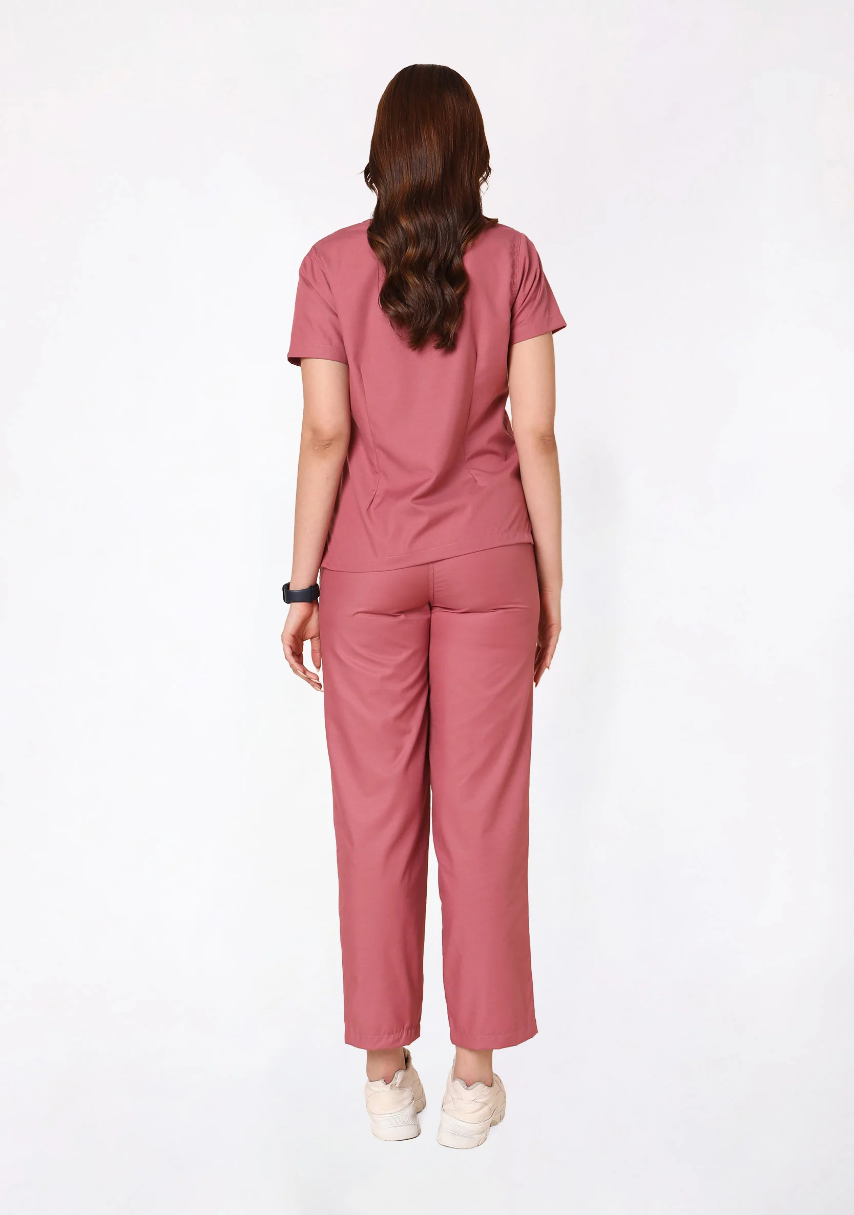 Classic Women's V-Neck (Mauve) Scrub - Image 5