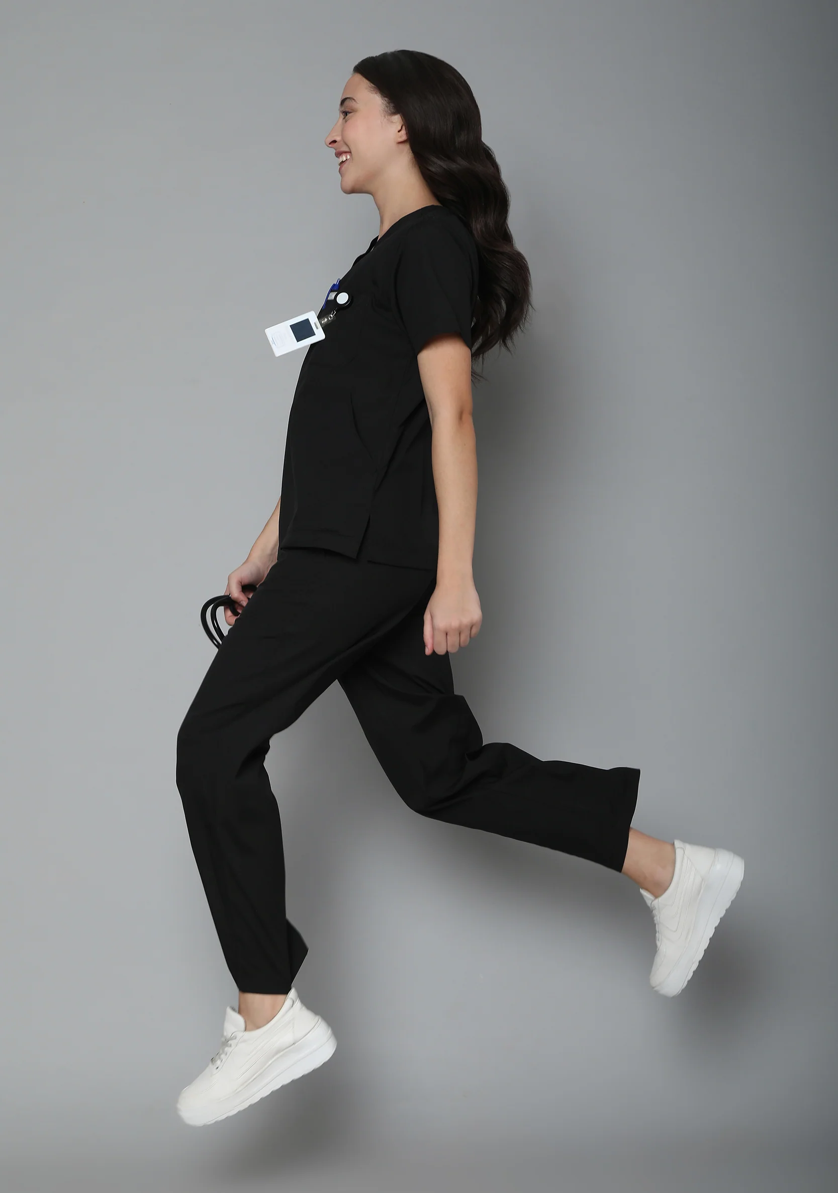 Classic Women's 2-Pocket (Black) Scrub Bottom - Image 4