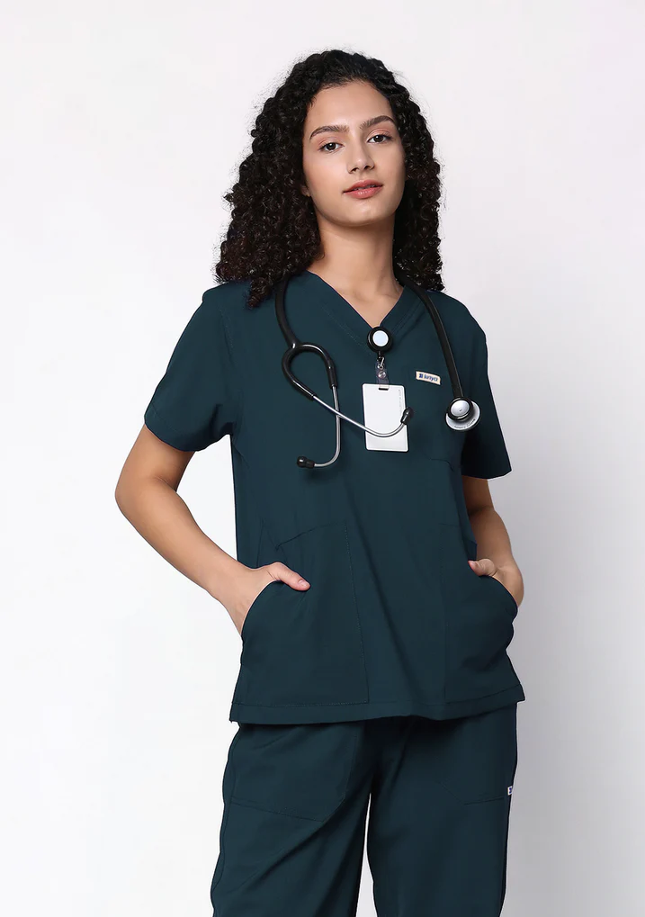 Ecoflex Lite Women's 3 Pocket (Forest Green) Scrub Top