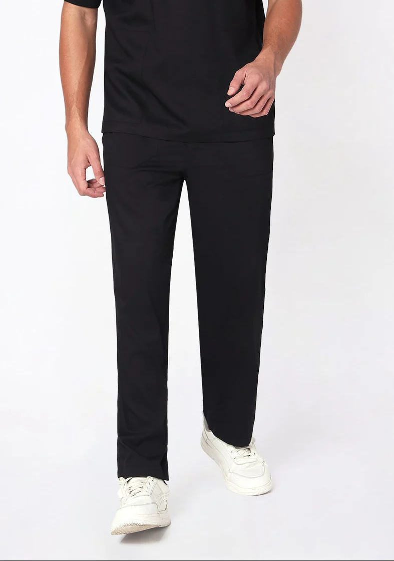 Ecoflex Men's 2 Pocket (Black) Scrub Bottom