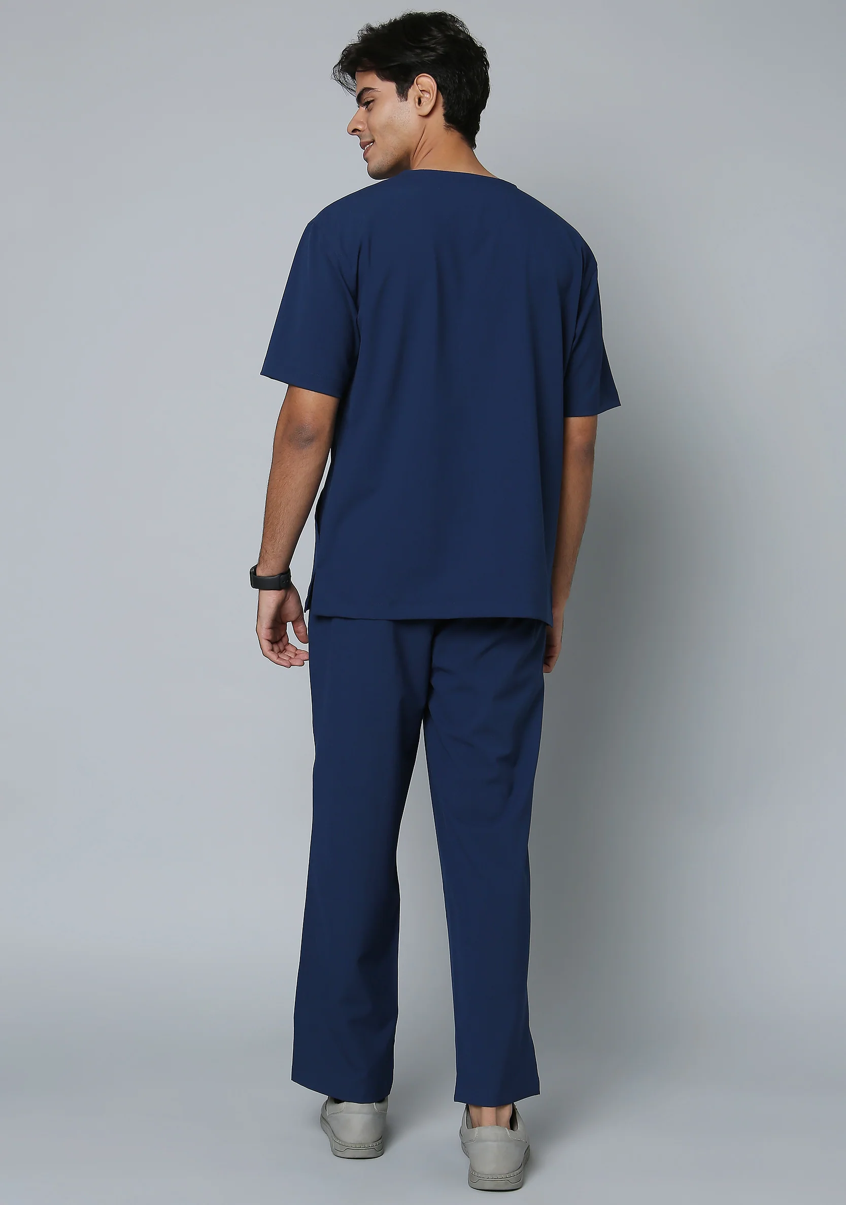 Ecoflex Men's 2 Pocket (Navy Blue) Scrub Bottom - Image 5