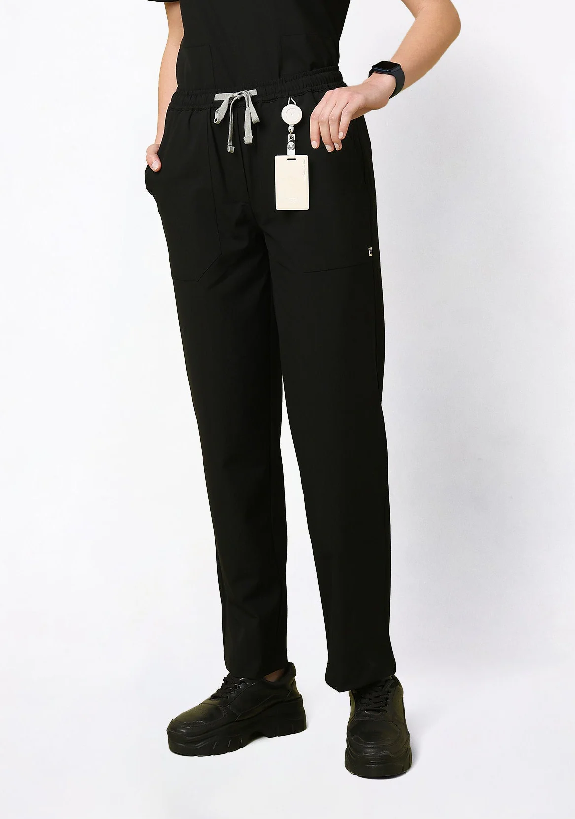 Ecoflex Women's 2 Pocket (Black) Scrub Bottom