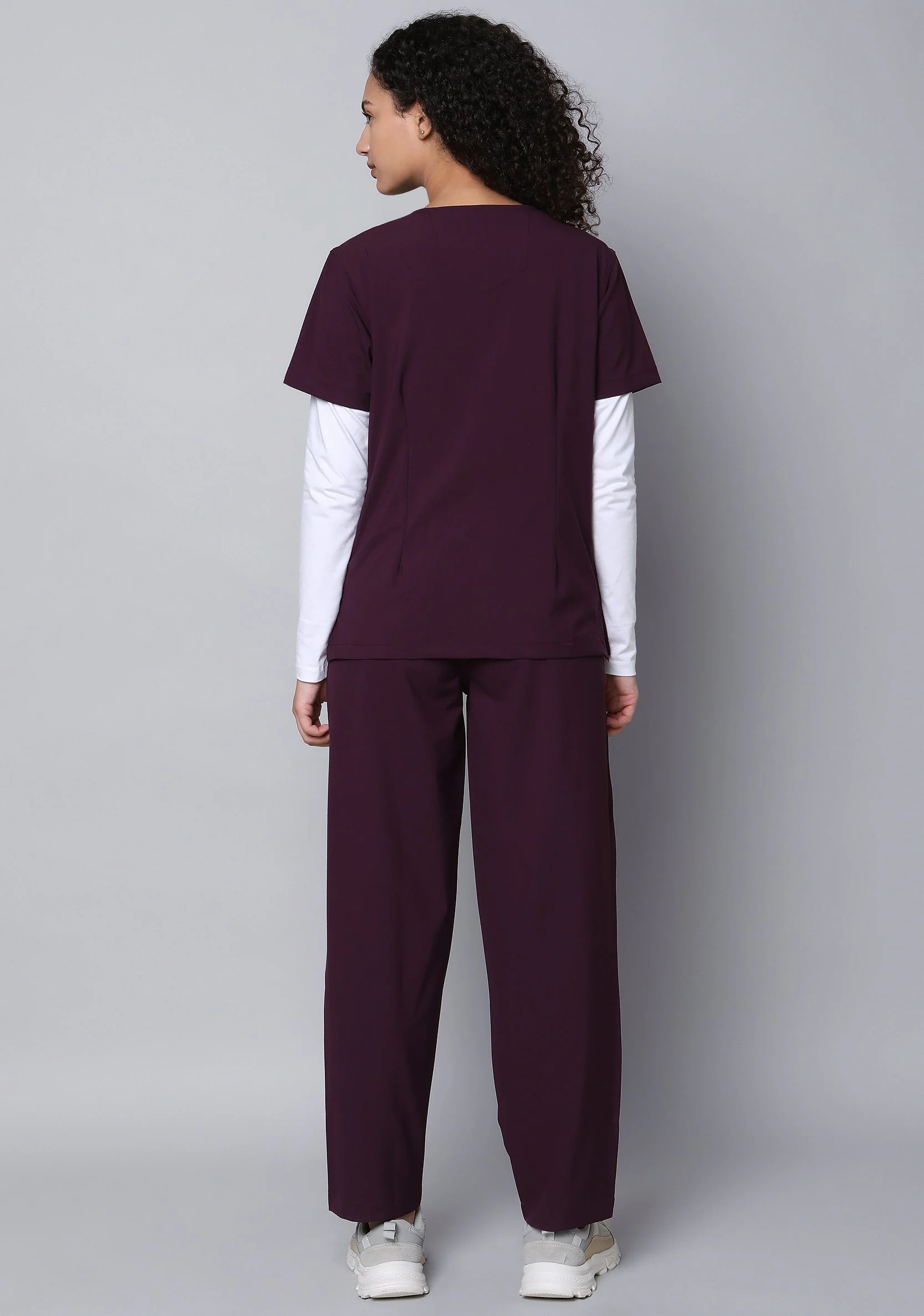 Ecoflex Women's 2 Pocket (Wine) Scrub Bottom - Image 6