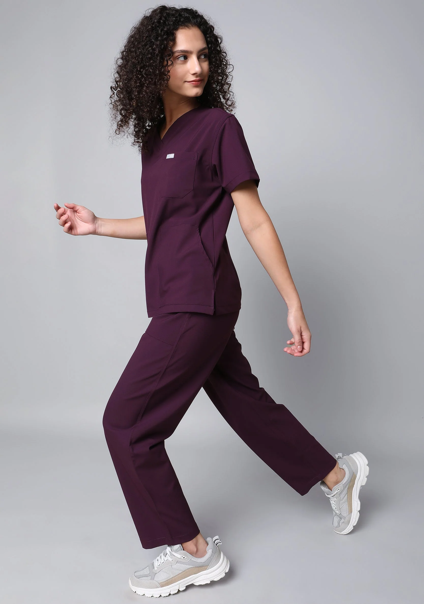Ecoflex Women's 2 Pocket (Wine) Scrub Bottom - Image 8