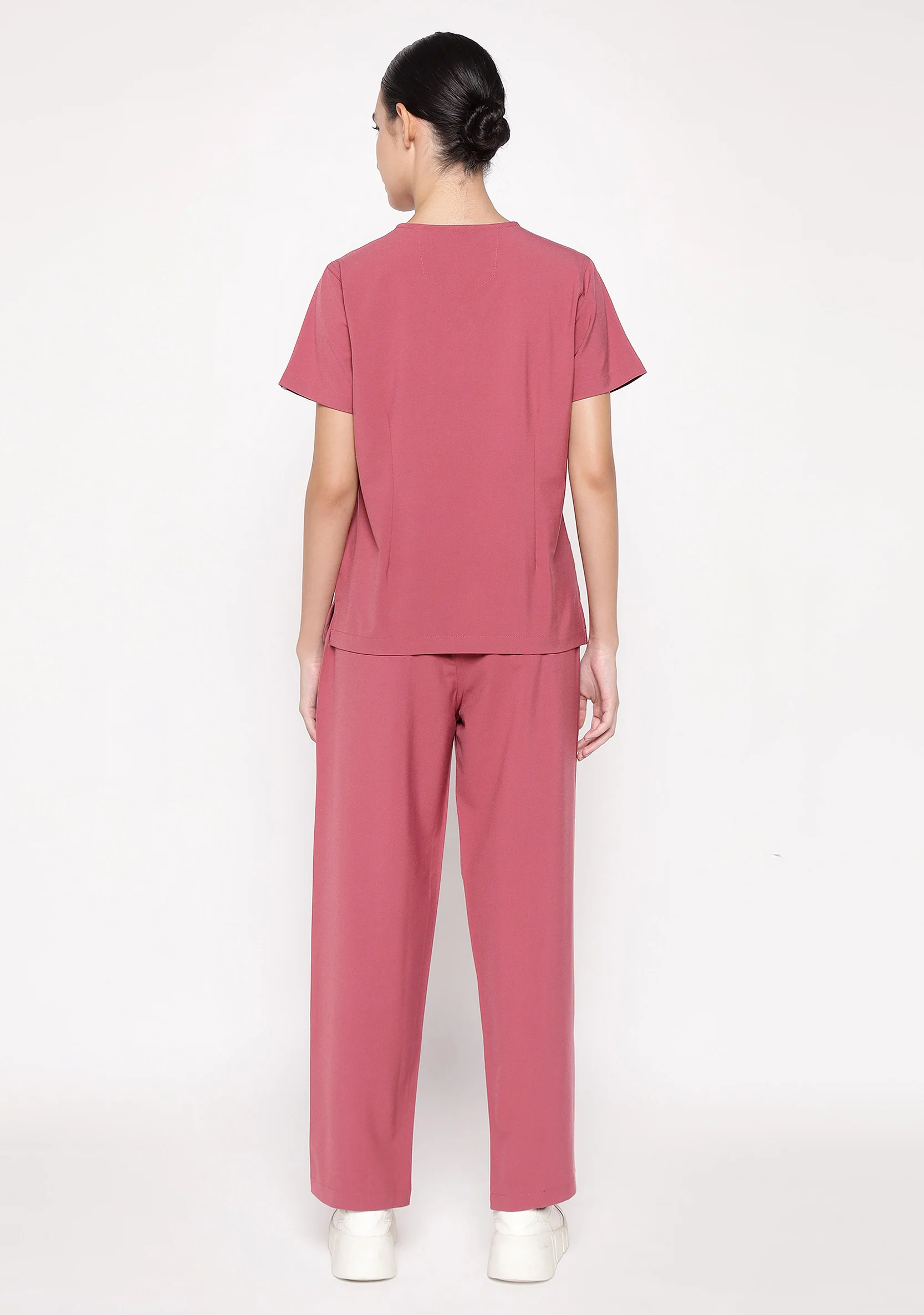 ecoflex™ Women's V-Neck (Mauve) Scrub - Image 4